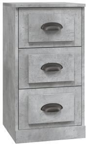 Servantă, gri beton, 36x35,5x67,5 cm, lemn prelucrat