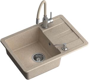 Quadron Ready Smart chiuvetă cu robinet și dozator bej/oțel LA_TQ6244RSBEZ