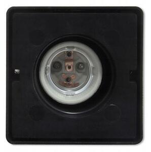 Lampa de exterior tip stalp, LED E27, IP44, inaltime 32 cm, baza 8 cm, negru