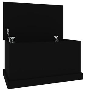Cutie de depozitare, negru, 70x40x38 cm, lemn prelucrat