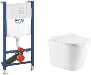 Set cadru încastrat Grohe Solido 38971000, vas WC cu capac soft-close Hagser Otis HGR30000042