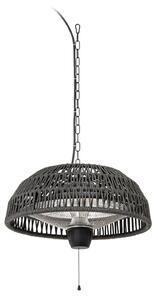 Radiator suspendat Calenza, negru, Ø 50 cm, 1.500 W, aluminiu - Lucande Lucande, Calenza, Negru, Metal, Modern