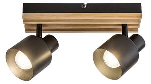 Rabalux Noxelle lampă de tavan 2x10 W negru-lemn 73421