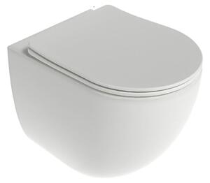 Ravak Chrome vas wc cu capac soft-close agăţat fără margine cu spălare turbionară alb lucios X03121