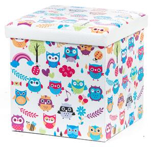 Taburet Design Owls New, multicolor, 38x38x37.5 cm