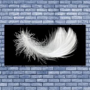 Tablou pe panza canvas Feather Art White
