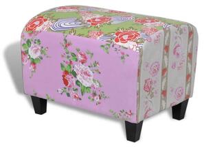 Taburet pentru picioare în mozaic, stil floral