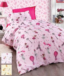 Lenjerie de pat copii Balerina 2 fundal roz