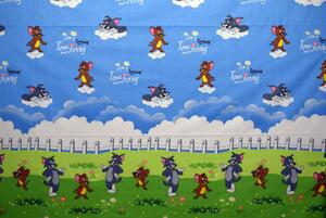 Bumbac ranforce imprimat pentru copii model Tom si Jerry rola 40m/225cm