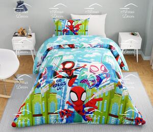 Lenjerie de pat copii Spiderman friends