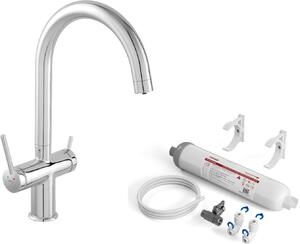 Set baterie pentru filtru apă Ferro Filtrata BFT41, filtre sub chiuvetă cu set de cartușe Ferro Filtrata FFT4-ACAG-SET
