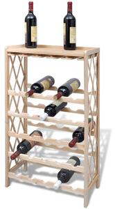 Suport pentru 25 de sticle de vin, lemn masiv de brad
