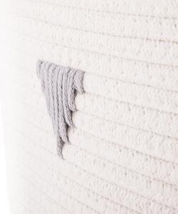 TEMPO-KONDELA PRAJA, coş tricotat, alb/color, 35x45 cm