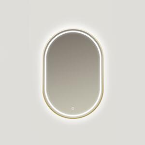 Ars Longa Eclisse oglindă 60x90 cm oval cu iluminare auriu LED-ECLISSE6090-Z