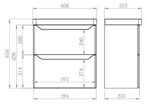 Elita Helo lavoar cu dulap 60.8 cm alb RE020600205290