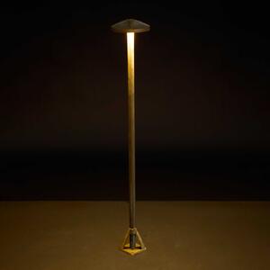 Moretti Luce Bornă luminoasă LED Aura Disk, înălțime 80 cm, alamă antică, IP65, Bronz / Alamă Veche, Alamă, Casă de țară / Rustic