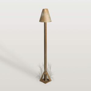 Moretti Luce Lampă cu soclu LED Silva Disk, înălțime 50 cm, alamă antică, Bronz / Alamă Veche, Alamă, Casă de țară / Rustic