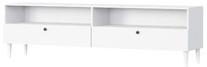 Comoda TV cu raft si dulapuri DULLUM 200x58cm, alb