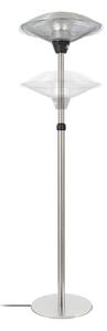 Radiator de încălzire de tip stativ Solfire, argintiu, înălțime 200 cm, IP44 - Lucande, Solfire, Metalic, Aluminiu, Modern