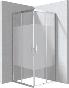 Deante Funkia Evo cabină de duș 80x80 cm pătrat crom luciu/sticlă cu model KYC_0E88P