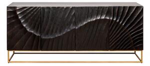 Bufet din lemn de mango negru Scorpoin 177 cm