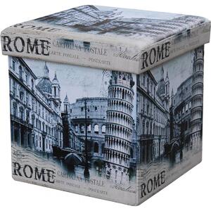 Taburet Roma cu spațiu de depozitare, 38 x 38 cm