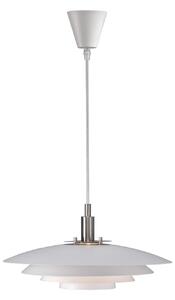 Nordlux Lampă suspendată Bretagne, planuri multiple, alb, reglabil, Alb, Camera de zi / sufragerie, Metal, Scandinavă
