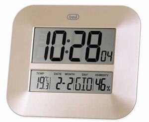 Ceas de perete digital OM 3520 D, 27cm, temperatura, calendar, bronz, Trevi