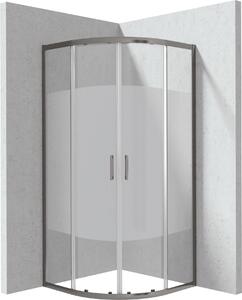 Deante Funkia Evo cabină de duș 90x90 cm semicircular grafit mat/sticlă cu model KYPDE99P