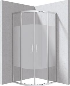 Deante Funkia Evo cabină de duș 90x90 cm semicircular crom luciu/sticlă cu model KYP0E99P