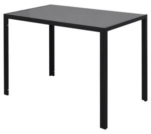 Set masă și scaune de bucătărie 7 piese alb și negru