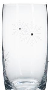 TEMPO-KONDELA SNOWFLAKE DRINK, pahare de apă, set de 4, cu cristale, 460 ml