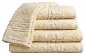 Set 5 Prosoape 70x130 cm Bumbac 500 g/mp Bordura Greceasca, Bej