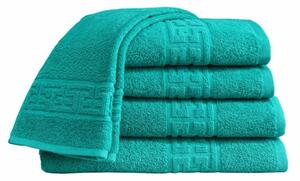 Set 5 Prosoape 50x90 cm Bumbac 500 g/mp Bordura Greceasca, Vernil