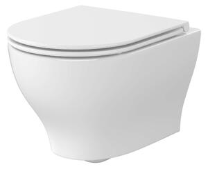 Cersanit Block set vas și capac agăţat fără margine cu spălare turbionară alb lucios S701-942