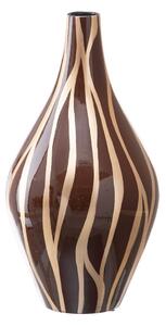 Vaza maro auriu Zebra din ceramica 23 X 23 X 43 CM