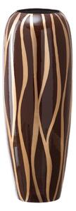 Vaza maro auriu Zebra din ceramica 18 X 18 X 48 CM