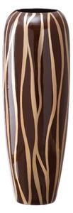 Vaza maro auriu Zebra din ceramica 21 X 21 X 58,50 CM