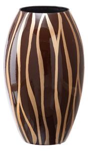 Vaza maro auriu Zebra din ceramica 21,50 X 21,50 X 36 CM