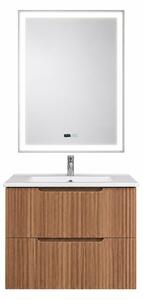 Set Mobilier Baie Suspendat 60 cm Riflat – Faggio (Fag) SET MOBILIER CU OGLINDA LED FARA DEZABURIRE
