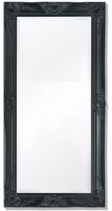 Oglindă de perete în stil baroc, 100 x 50 cm, negru