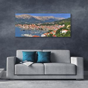 Tablou pe panza canvas Mountain City Sea Peisaj Multi