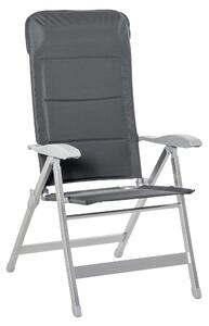 Outsunny Scaun de Pescuit Pliabil cu Cotiere și Spătar Înălțat Reglabil, 75x61.5x76-115 cm, Gri | Aosom Romania
