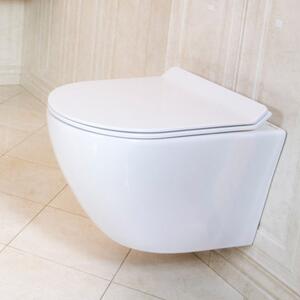 LaVita Sofi Slim vas wc cu capac soft-close agăţat fără margine alb lucios 5908211401461