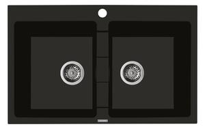 Oltens Gravan chiuvetă din granit 78x50 cm negru 72400300