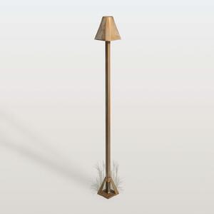 Moretti Luce Bornă luminoasă LED Silva Frame, înălțime 80 cm, alamă antică, IP65, Bronz / Alamă Veche, Alamă, Casă de țară / Rustic