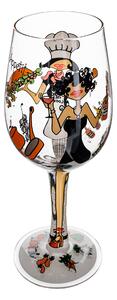 TEMPO-KONDELA HILY, pahare de vin, set de 4, pictate manual, sticlă