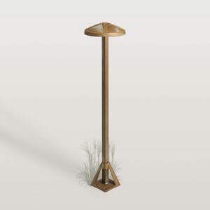 Moretti Luce Lampă cu soclu LED Aura Disk, înălțime 50 cm, alamă antică, Bronz / Alamă Veche, Alamă, Casă de țară / Rustic