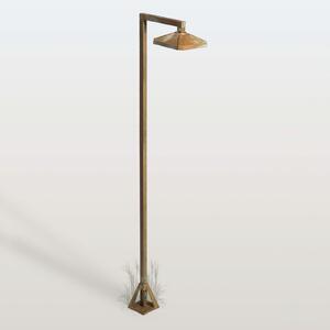 Moretti Luce Bornă luminoasă LED Aura Frame, 100 x 19,5 cm, alamă antică, Bronz / Alamă Veche, Alamă, Casă de țară / Rustic