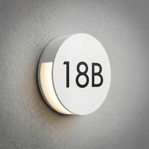 Lucande Lampa de perete pentru exterior cu LED Advero, gri deschis, număr, Gri, Aluminiu, Modern